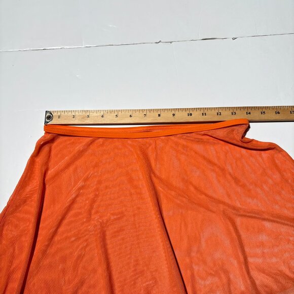 Women's Orange Mesh Skirt Cover Up for Bathing Suit Size Medium - Picture 4 of 5
